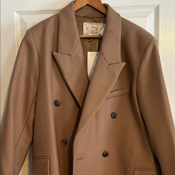 Aritzia Wilfred Symphony Camel Double-Breasted wool cashmere Coat - Picture 5 of 11
